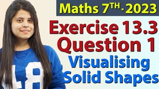 Q 1, Ex 13.3 - Visualising Solid Shapes, Chapter 13, Maths Class 7th - NCERT, New Syllabus 2023 CBSE screenshot 2