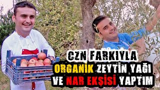 CZN BURAK FARKIYLA %100 ORGANİK ZEYTİN YAĞI VE NAR EKŞİSİ YAPIMI !