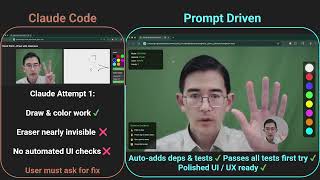 Prompt Driven vs Claude Code — 30s Hand-Paint Demo