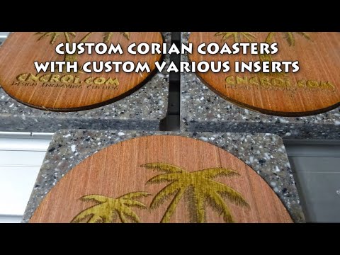 Corian coasters