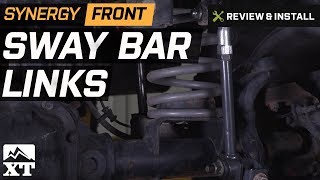 Jeep Wrangler Synergy Front Sway Bar Links Review & Install - YouTube