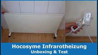 Hocosyme Infrarotheizung mit Thermostat (1000 Watt) || Unboxing & Test