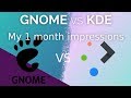 I used Plasma and GNOME for a month each, here are my impressions !