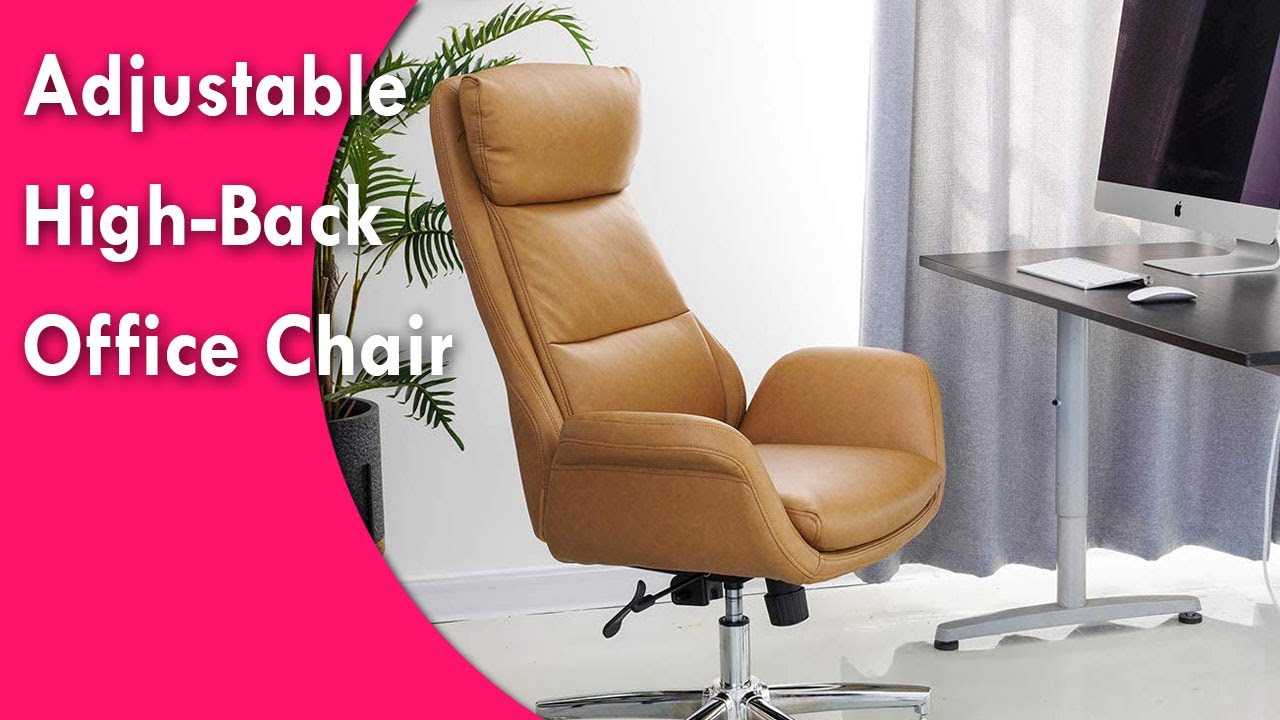 Glitzhome Adjustable HighBack Office Chair Executive Swivel Chair PU