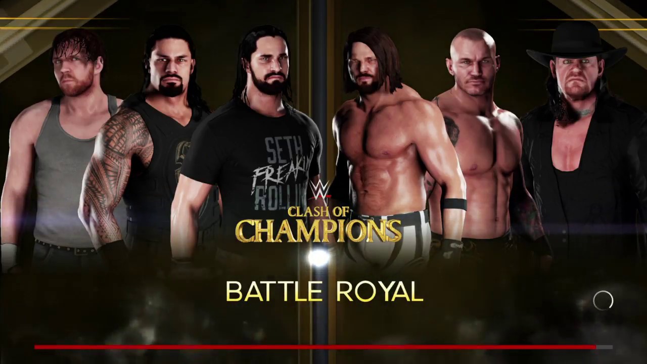 WWE 2K18: Dean Ambrose v Roman Reigns v Seth Rollins v AJ Styles v Randy Orton v The Undertaker - YouTube KingJeremy77