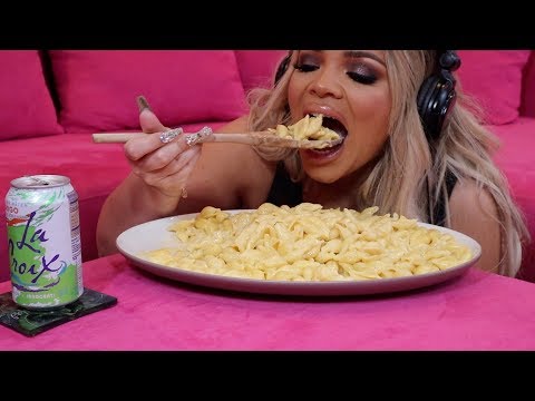 CREAMY MAC AND CHEESE SHELLS!!!!! BIG BITES! ASMR NO TALKING