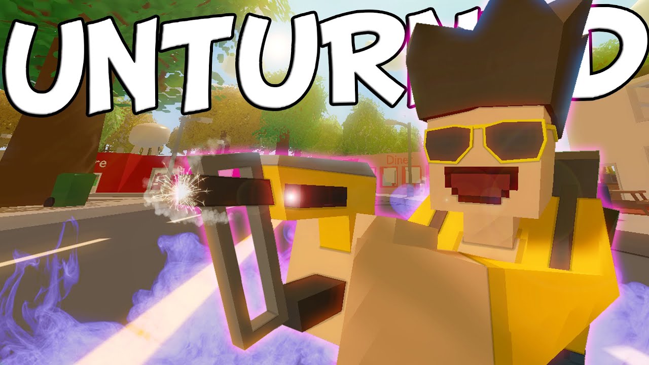 Unturned Funny Moments With Friends (Nailgun Ambush, Golfcart