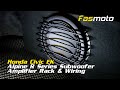 Honda Civic EK Amplifier Rack & Rewiring, Alpine R-Series Subwoofer and Custom Enclosure