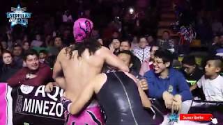 Villano III Jr y Keira vs Faby Apache y Karis la Momia Jr en la Arena Neza