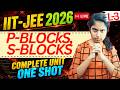 P-BLOCKS, S-BLOCKS Elements| IIT-JEE 2026 Advanced|L-3||PYQ||320+ /360||
