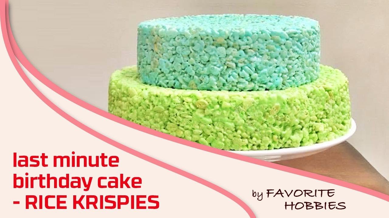 COOKING | #004 - LAST MINUTE BIRTHDAY CAKE - RICE KRISPIES - YouTube