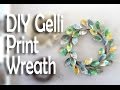 DIY GELLI PRINT WREATH. GRINALDA DE PAPEL.