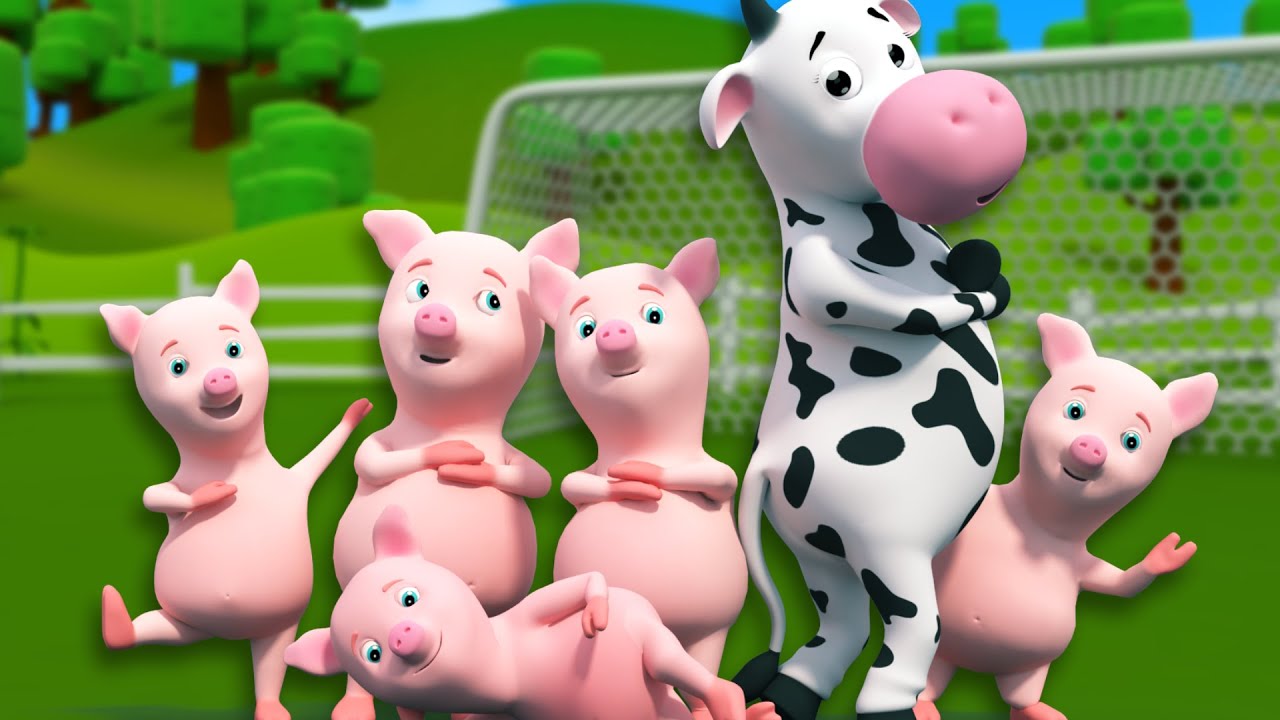 Five Little Piggies | 3D Nursery Rhymes For Kids And Childrens | Songs For Baby by Farmees