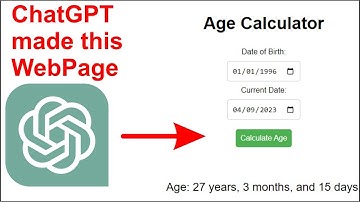 age calculator developed by chatgpt in few seconds | chatgpt using