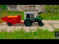 Farming Simulator 2017. Нестеровка. Трактор ЮМЗ-6К. Прицеп ПСТ-6.