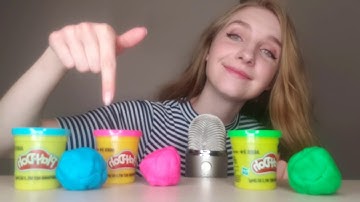 ASMR | Tingley Play Dough Sounds | Stretching, Tapping, Playing
