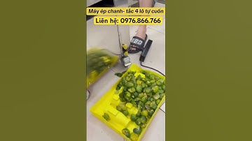 Máy ép chanh tắc 4 lô V400 tự cuốn tắc - máy vắt quất không bể hạt 0976.866.766