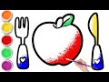 Bolalar uchun olma chizish/Drawing an apple for children/Рисунок яблока для детей