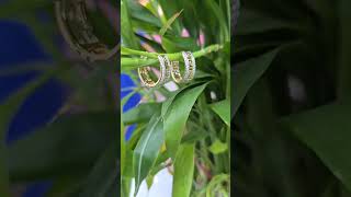 Golden Luxe Greek Key Diamond Hoops bali #viral #explorepage #youtubeshorts #jewellery #earrings