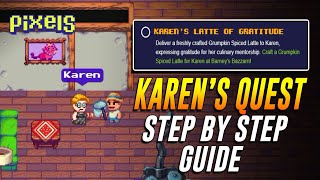 HOW TO MAKE GRUMPKIN SPICED LATTE (KAREN'S QUEST LATTE IN PIXELS ONLINE) screenshot 3