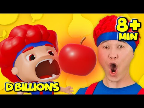 Вкусные и полезные фрукты! (Яблоко, банан, лимон, вишня) + СБОРНИК D Billions Детские Песни
