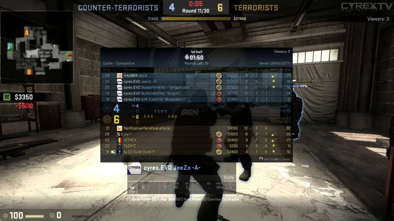 CYREX EVO VS CIAO! (ESL OPEN LEAGUE SUMMER 2015) - (MAP 2 - CACHE)