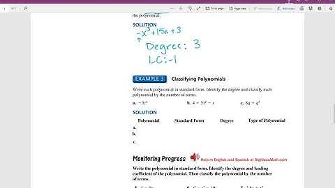 2.1 Adding and Subtracting Polynomials (Video #3)