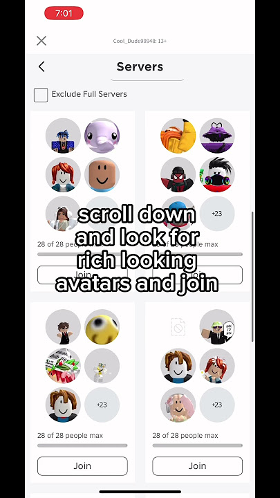 How to get into a rich server in pls donate