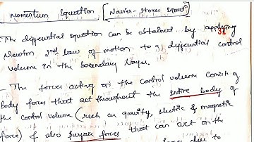 HT - Module-4 Forced convection Momentum equation by Prof. Manish Nayak