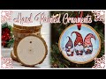 Hand Painted Wood Christmas Ornaments | DIY Holiday