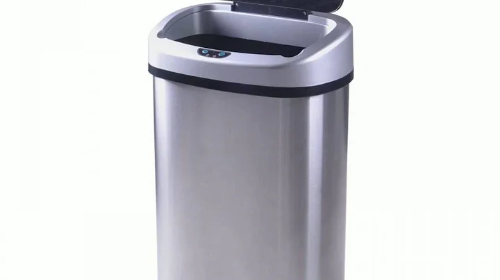 13-Gallon Touch-Free Sensor Automatic Stainless-Steel Trash Can