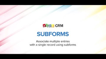 How to create Subforms in Zoho CRM