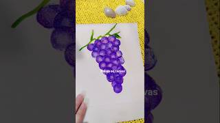 Satisfying Grapes Painting with Sponge #GrapesPainting  #SatisfyingArt #DIYArt #FruitArt