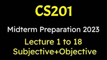 Cs201 Midterm Preparation 2023 || Cs201 Midterm Exam Preparation 2023 ||  Cs201 Midterm Subjective