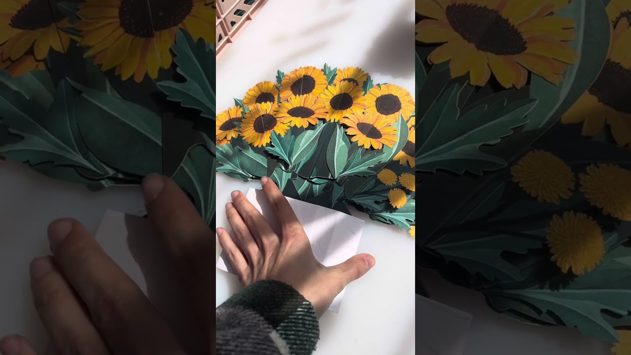 Ramo de flores de papel tridimensional