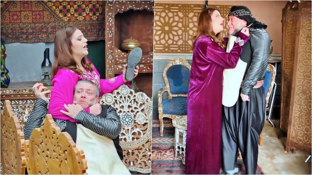 بخيلة ومسيطرة ع زوجها حارمته يشم ريحة الرجولة 😂 حبلت منه وماراحت غير عالولد