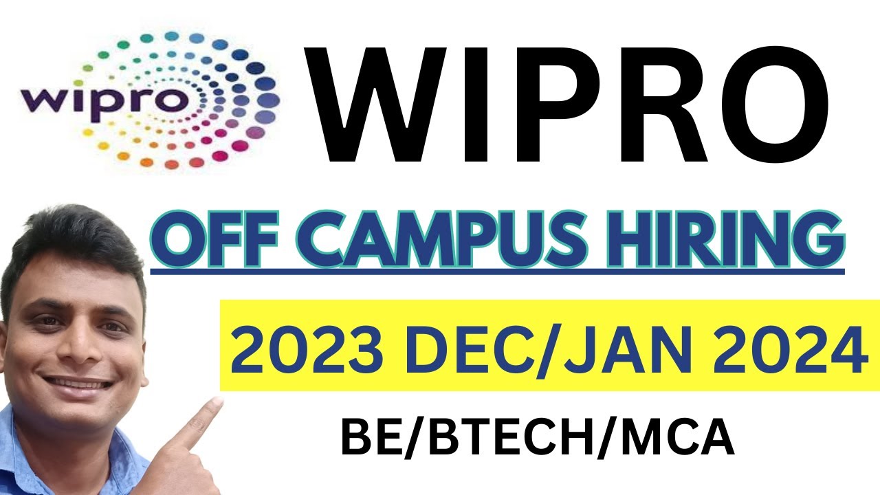 Wipro hiring fresher 2023 test date 2024 jan off campus hiring it