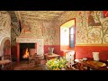 Ambience/ASMR: Medieval Castle Dressing Chamber &amp; Fireplace, 4 Hours