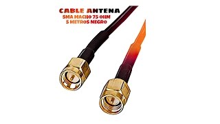 Cable de antena SMA macho 75 Ohm 5 Metros Negro distribuido por CABLEPELADO ®