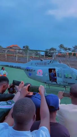 Share meet the student who came with a helicopter 🚁 at elite high school Entebbe prom party. planned