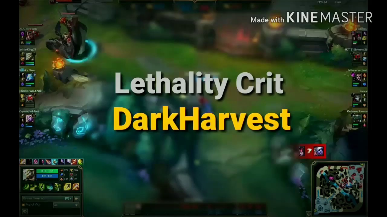 DarkHarvest with matching Lethality and Critical is Brookeeen!!