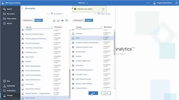 Manage Security in Cognos Analytics