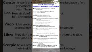 Secrets that every sign hides even from those closest to them.