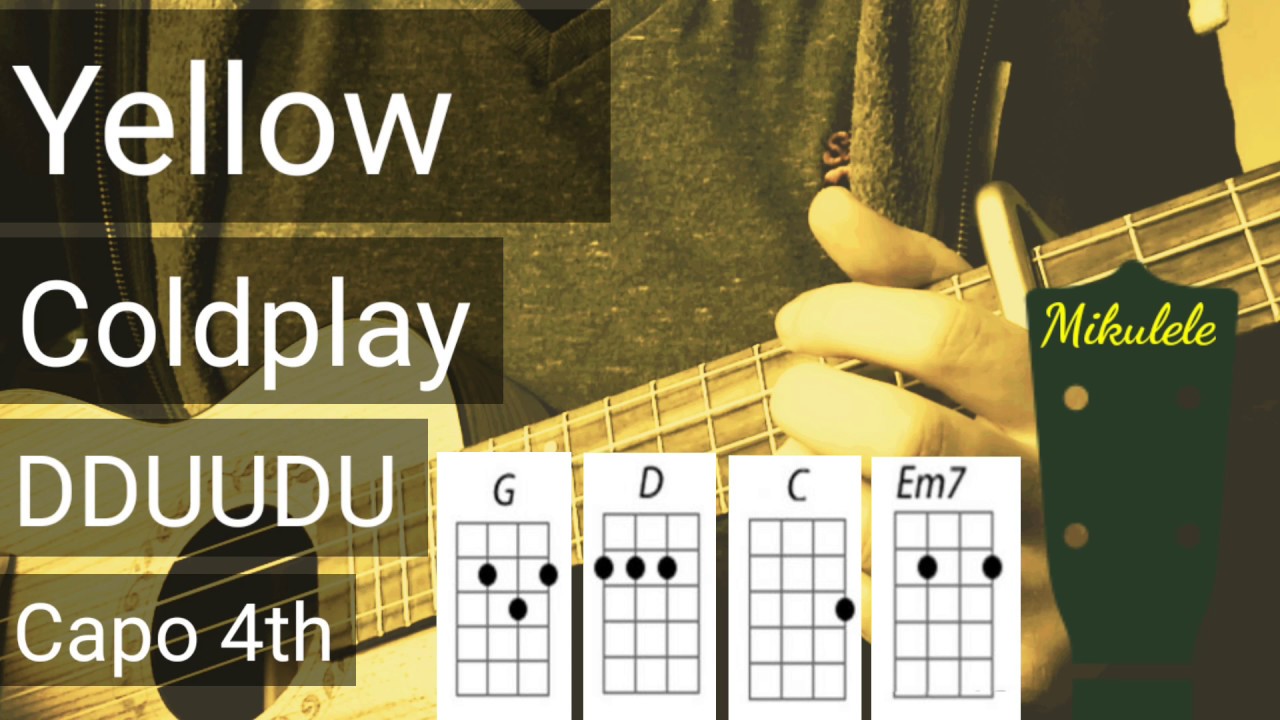 Yellow Coldplay ukulele tutorial / playalong YouTube