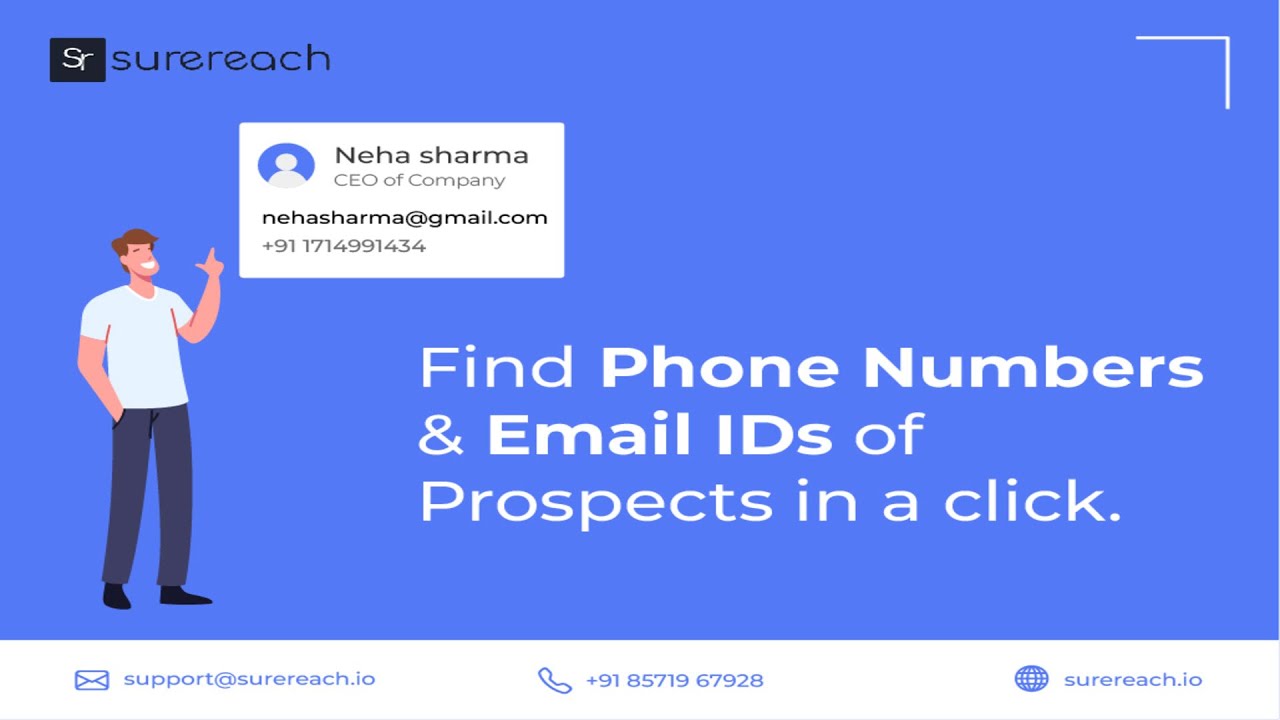 Surereach Extract Phone Numbers & EMail IDs of Top Decision Makers