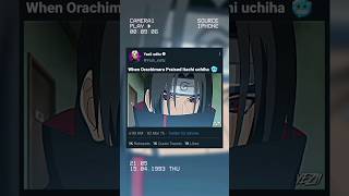 When Orachimaru Praised Itachi Uchiha