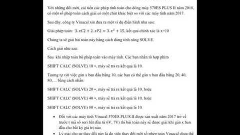 Giải toán trên máy tính vinacal 570es plus ii