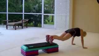 Plank Bench Jack with Frog Hop