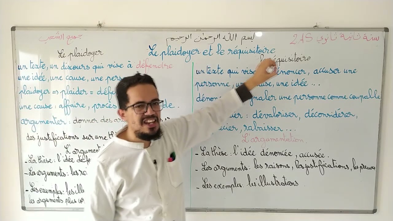 Le plaidoyer et le réquisitoire 2AS | سنة ثانية ثانوي جميع الشعب