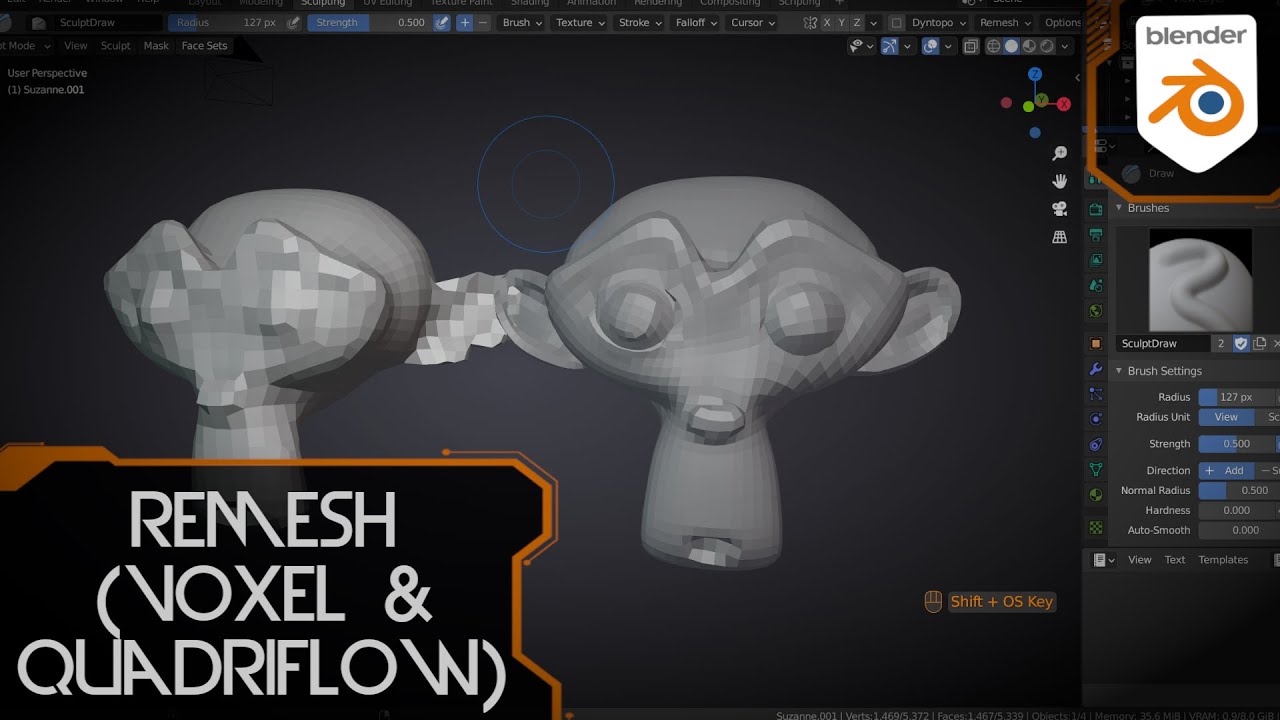 Remesh (Voxel & QuadriFlow) en Blender Consejos Rápidos YouTube